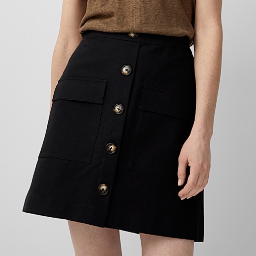 Dynamite Button Pencil Skirt